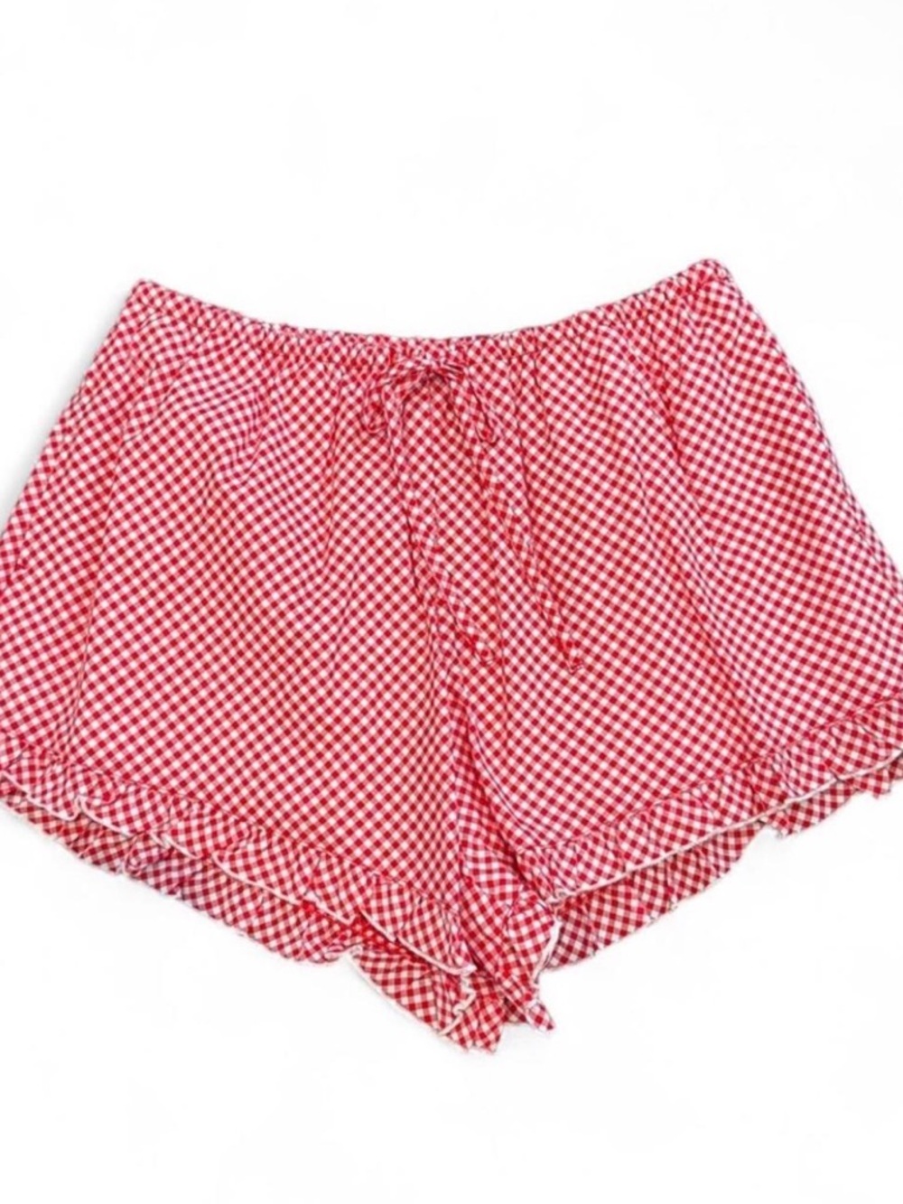 PARKE x Target Red Gingham Scallop Hem Women’s Shorts Size S NWT